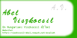 abel viszkocsil business card